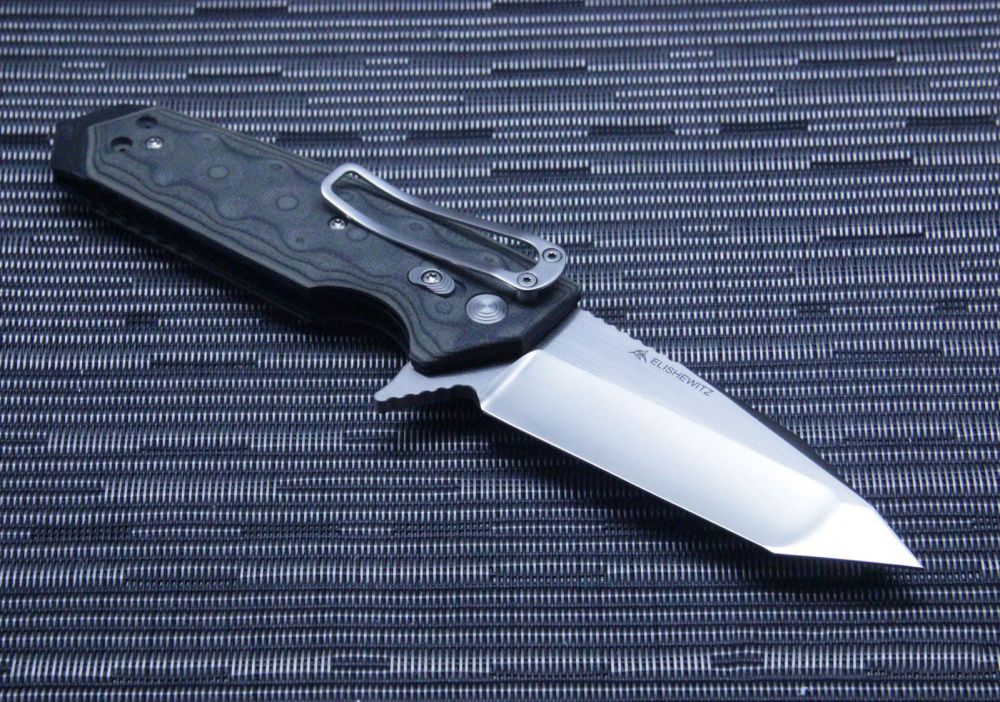 фото Нож складной hogue ex-02 tanto, сталь 154cm, рукоять стеклотекстолит g-mascus®, зеленый