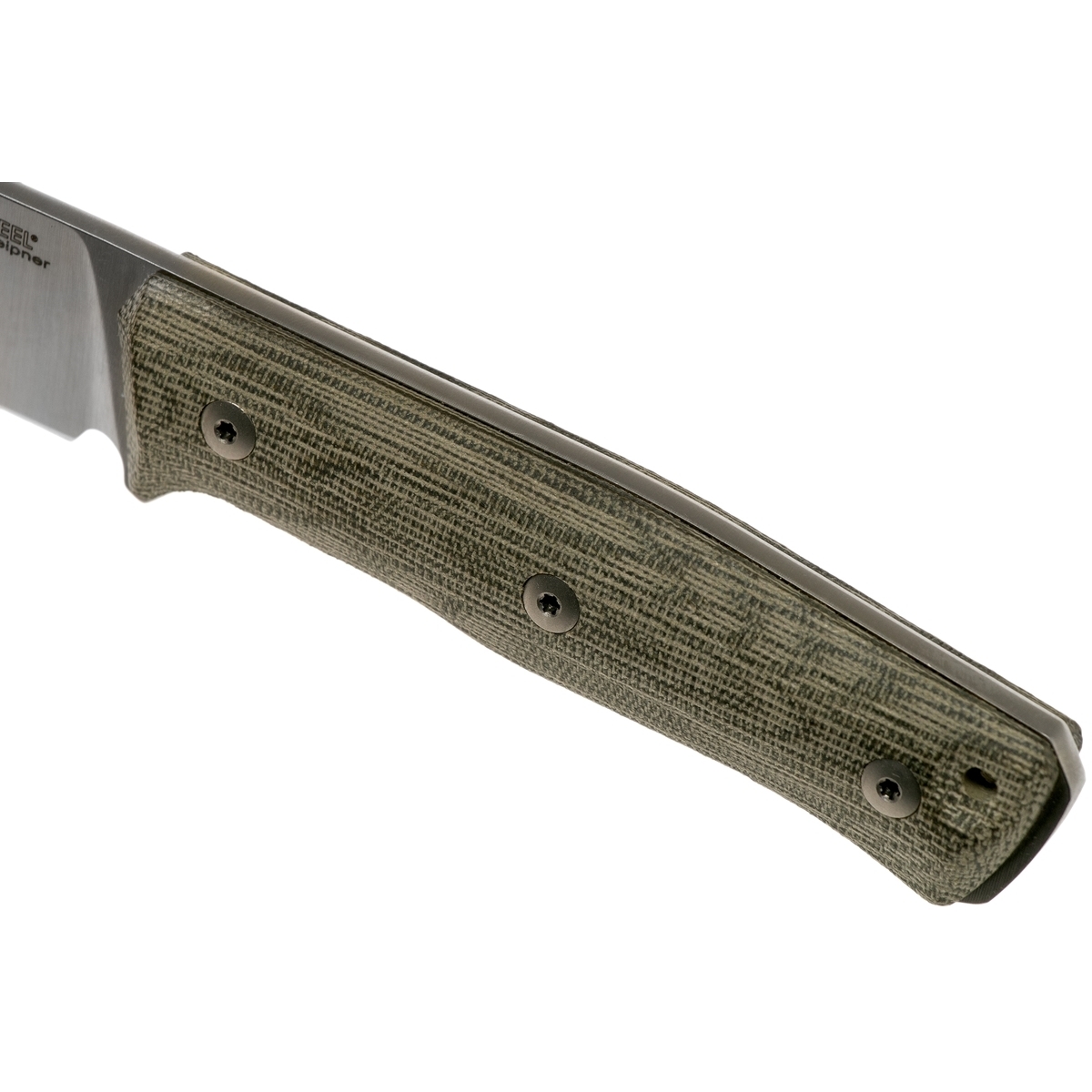 Нож с фиксированным клинком LionSteel B35, сталь Sleipner, рукоять Green canvas micarta - фото 6