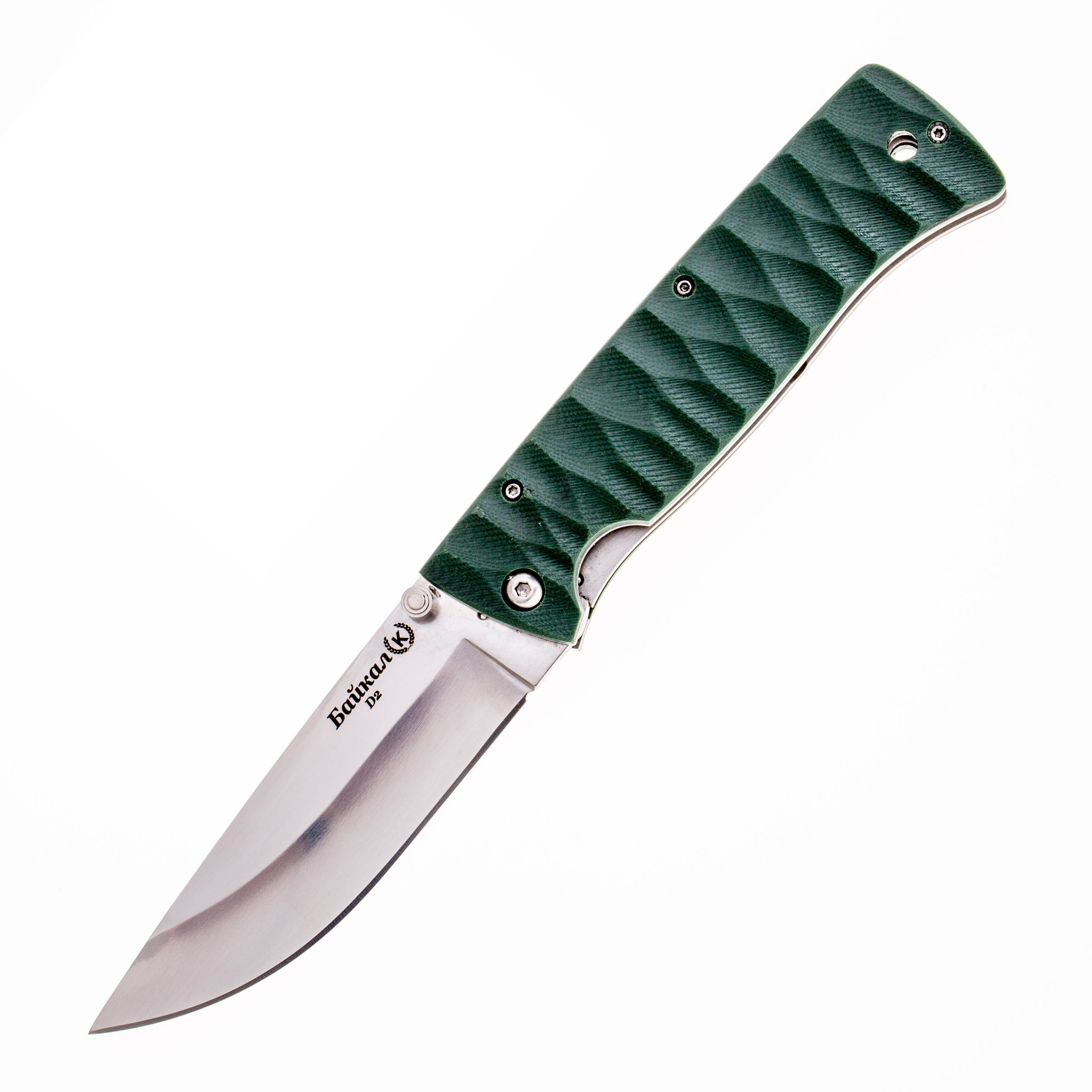 Складной нож Байкал G-10,D2, зеленый - фото 1