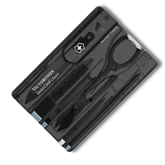 Фото Швейцарская карта Victorinox SwissCard Onyx, сталь X45CrMoV15, рукоять ABS-Пластик, черный