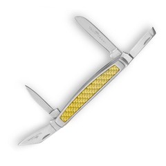 Фото Складной нож Camillus Yello-Jaket 4-blade Congress Pocket, сталь AUS-8, рукоять Carbon Fiber, сталь