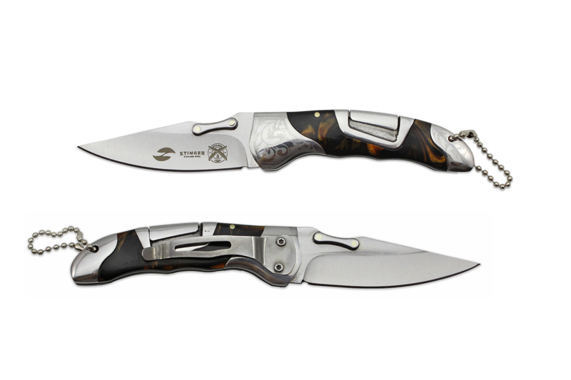 Нож складной Stinger C3951, сталь 420, металл