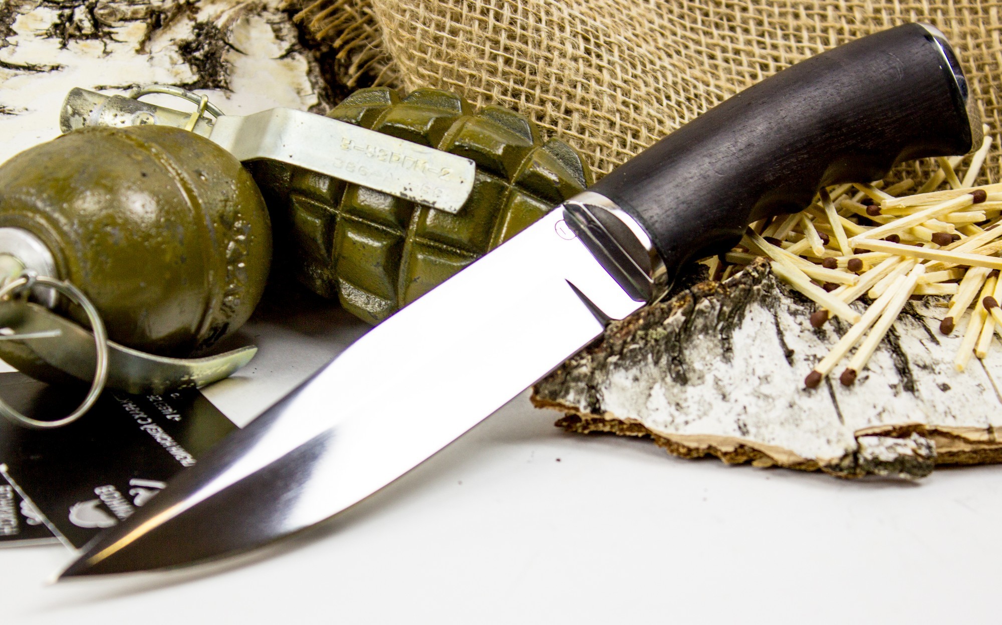 фото Нож гюрза-2, сталь 95х18, граб титов и солдатова
