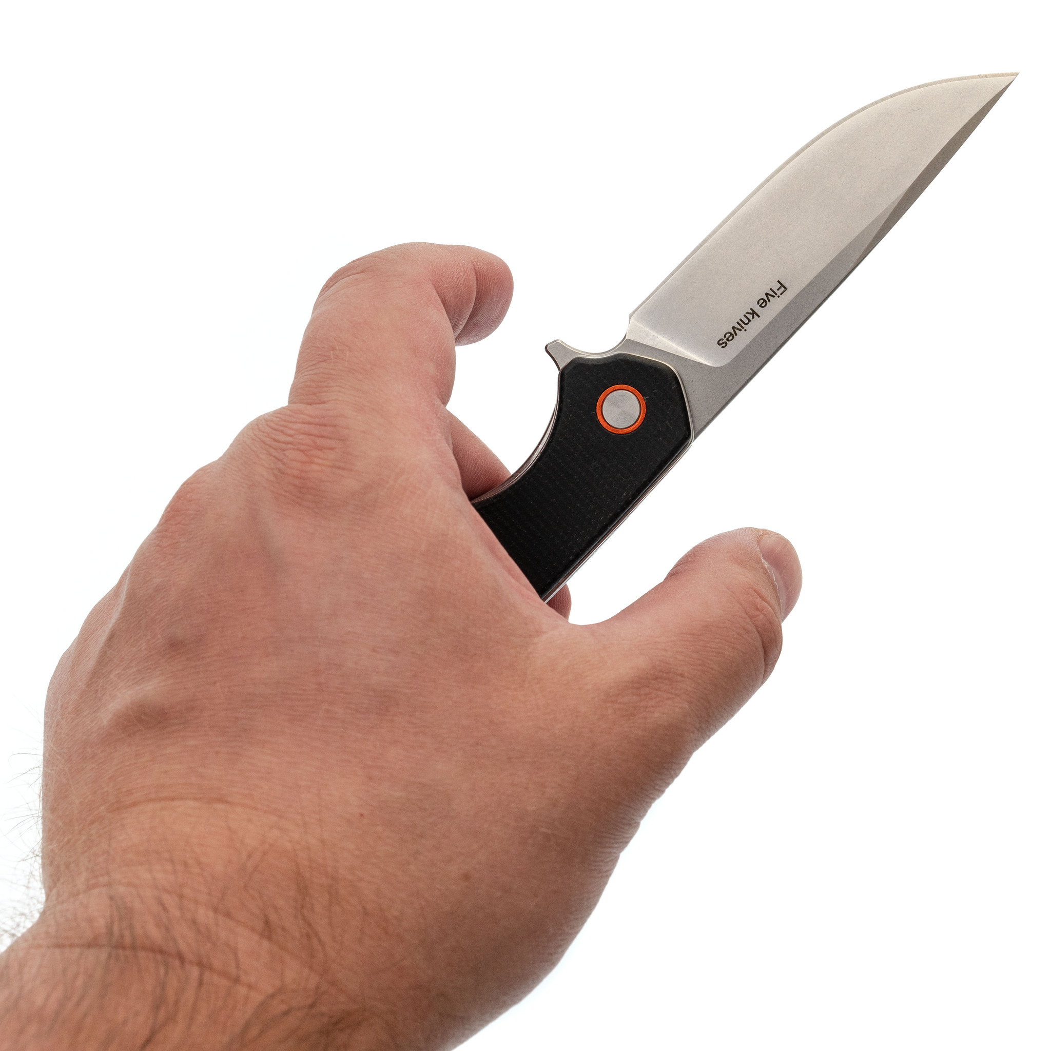 Складной нож Five Knives 18, сталь D2, рукоять микарта, черный - фото 8