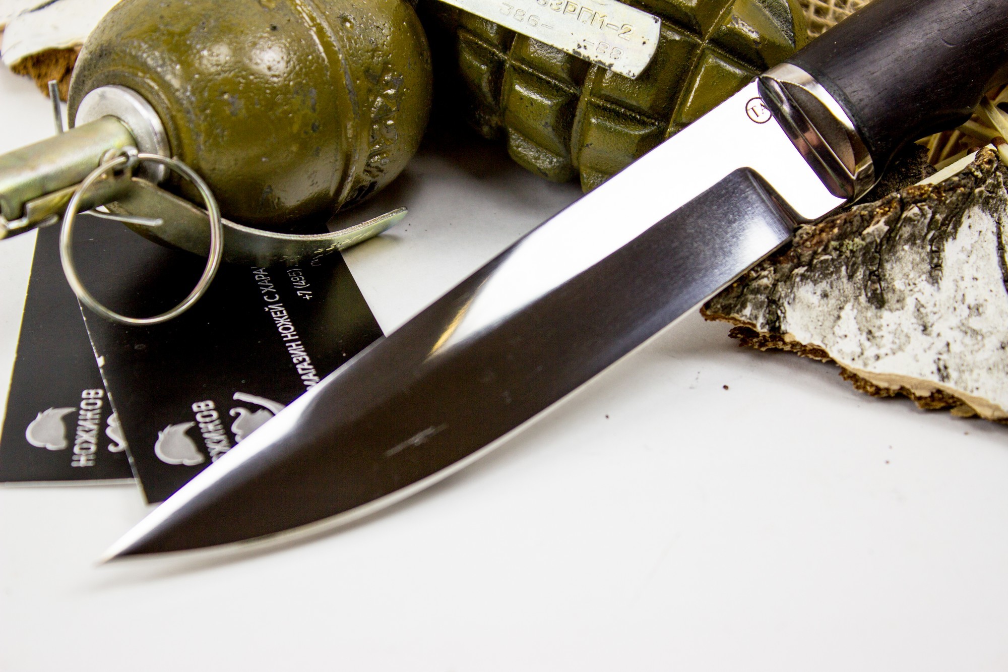 Нож Гюрза-2, сталь 95х18, граб - фото 4