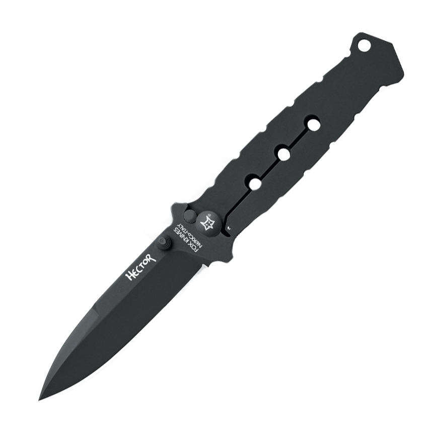 фото Складной нож fox hector, сталь n690, рукоять нержавеющая сталь, чёрный