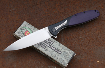 Складной нож Reptilian Корюшка-01-01, сталь VG-10, рукоять Purple G10