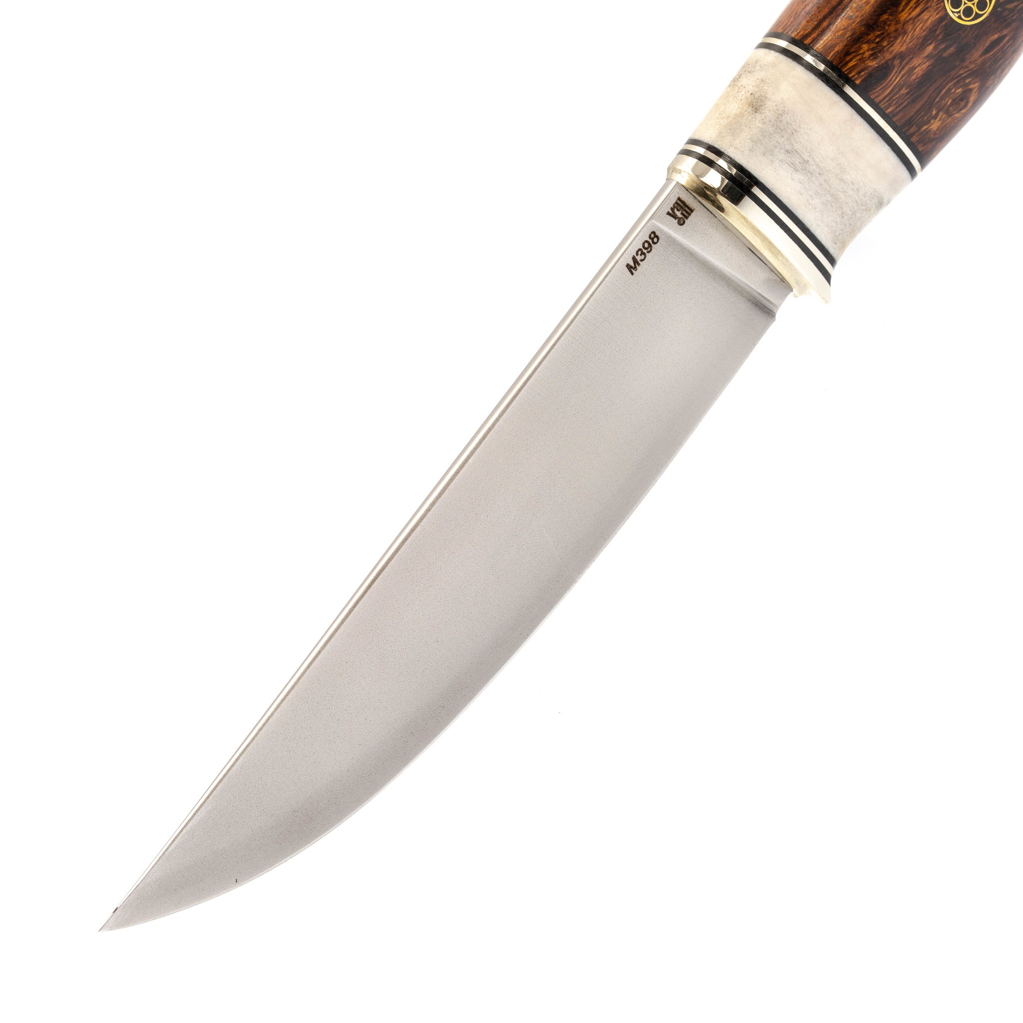 Нож Лидер 3, сталь M398, железное дерево, вставка рог лося - фото 2