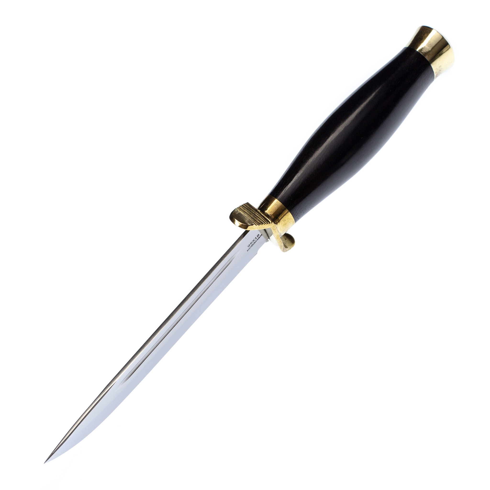 Траншейный нож Диверсант МТ-11, черный граб, кованая сталь 95x18 - фото 2
