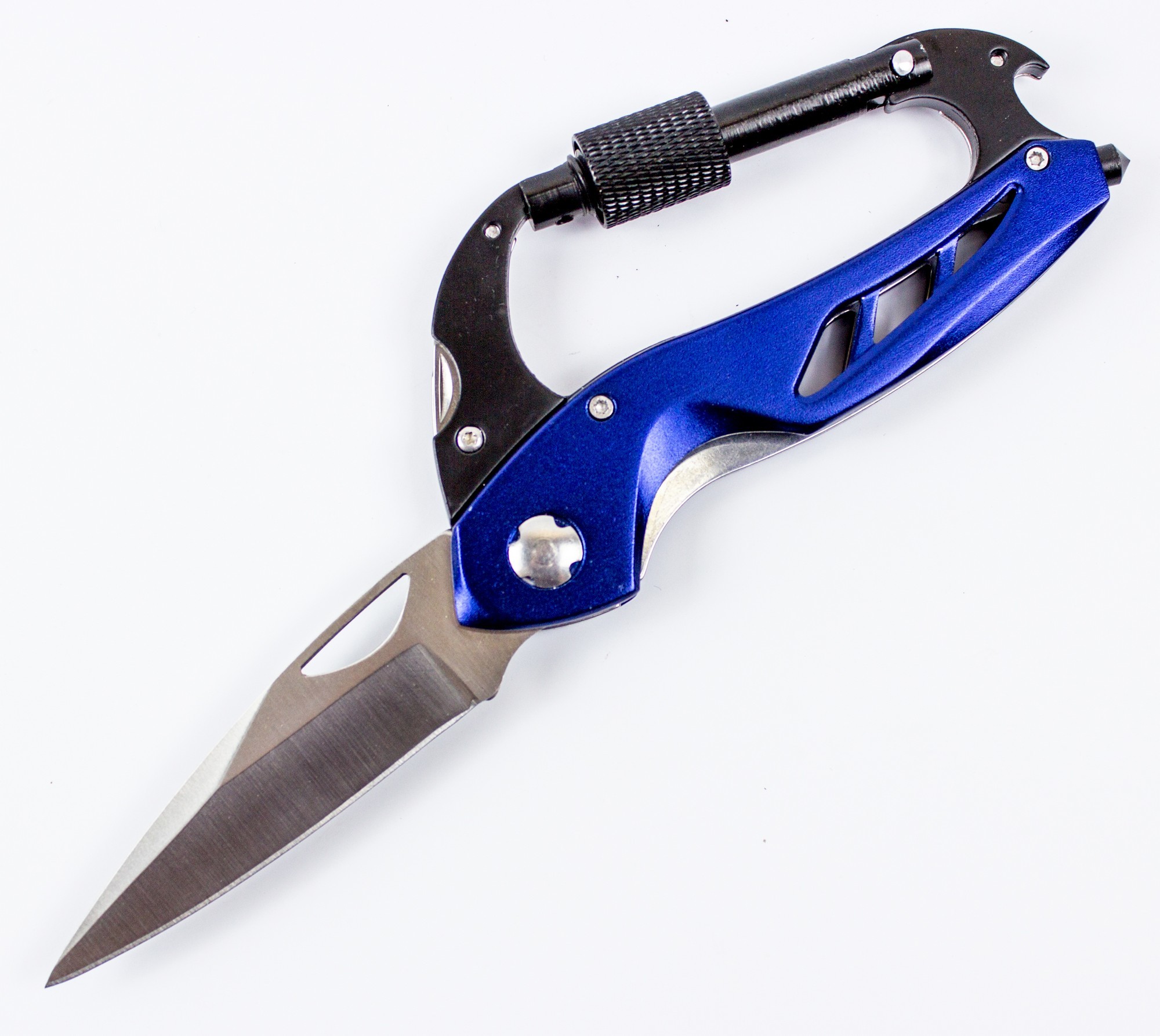 Нож-карабин, синий