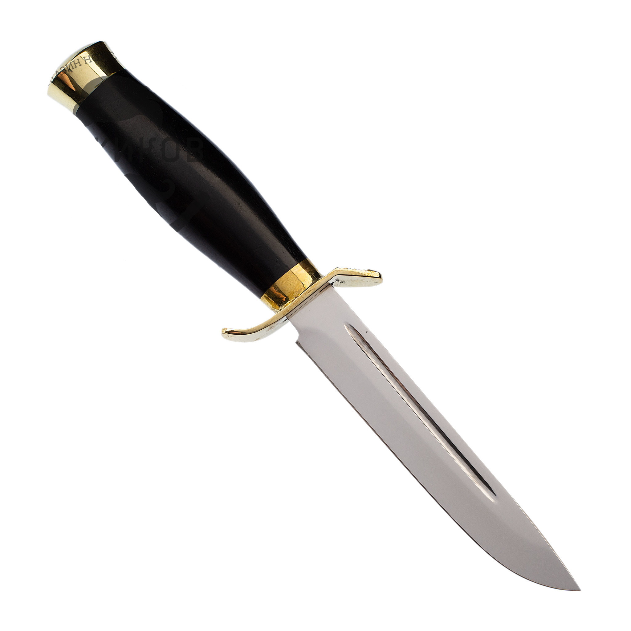 Траншейный нож Диверсант МТ-11, черный граб, кованая сталь 95x18 - фото 3