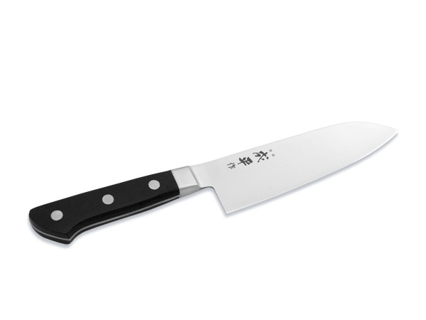 Нож Сантоку Narihira Fuji Cutlery, FC-47, сталь Mo-V, чёрный нож сантоку hausmade