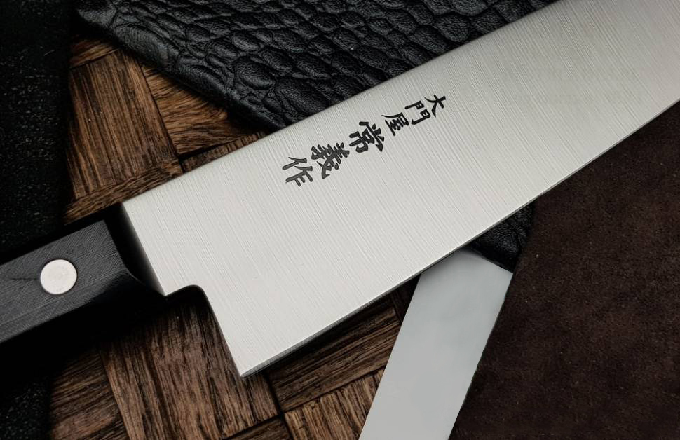 Нож кухонный Шеф Shimomura, сталь молибден-ванадиевая, рукоять ABS-пластик - фото 4