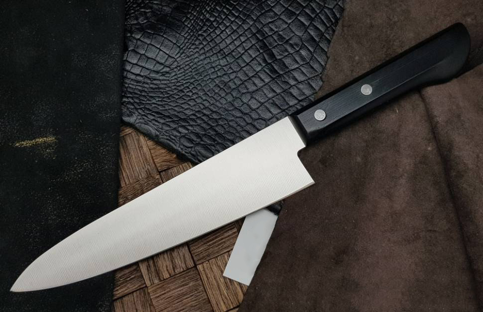 Нож кухонный Шеф Shimomura, сталь молибден-ванадиевая, рукоять ABS-пластик - фото 2