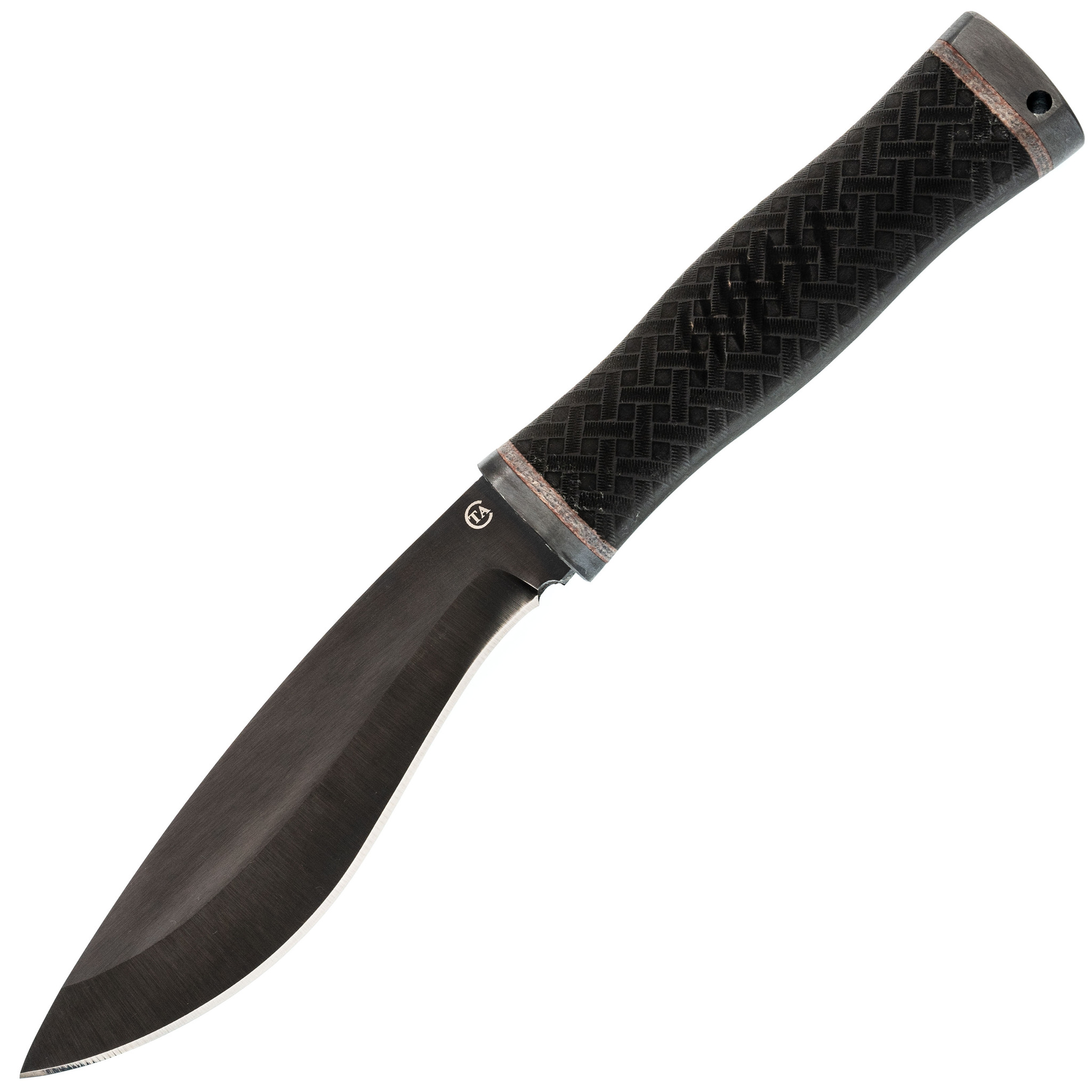 Нож Ворон, сталь 65Г, резина нож кукри туристический