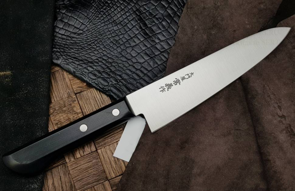 Нож кухонный Шеф Shimomura, сталь молибден-ванадиевая, рукоять ABS-пластик - фото 3
