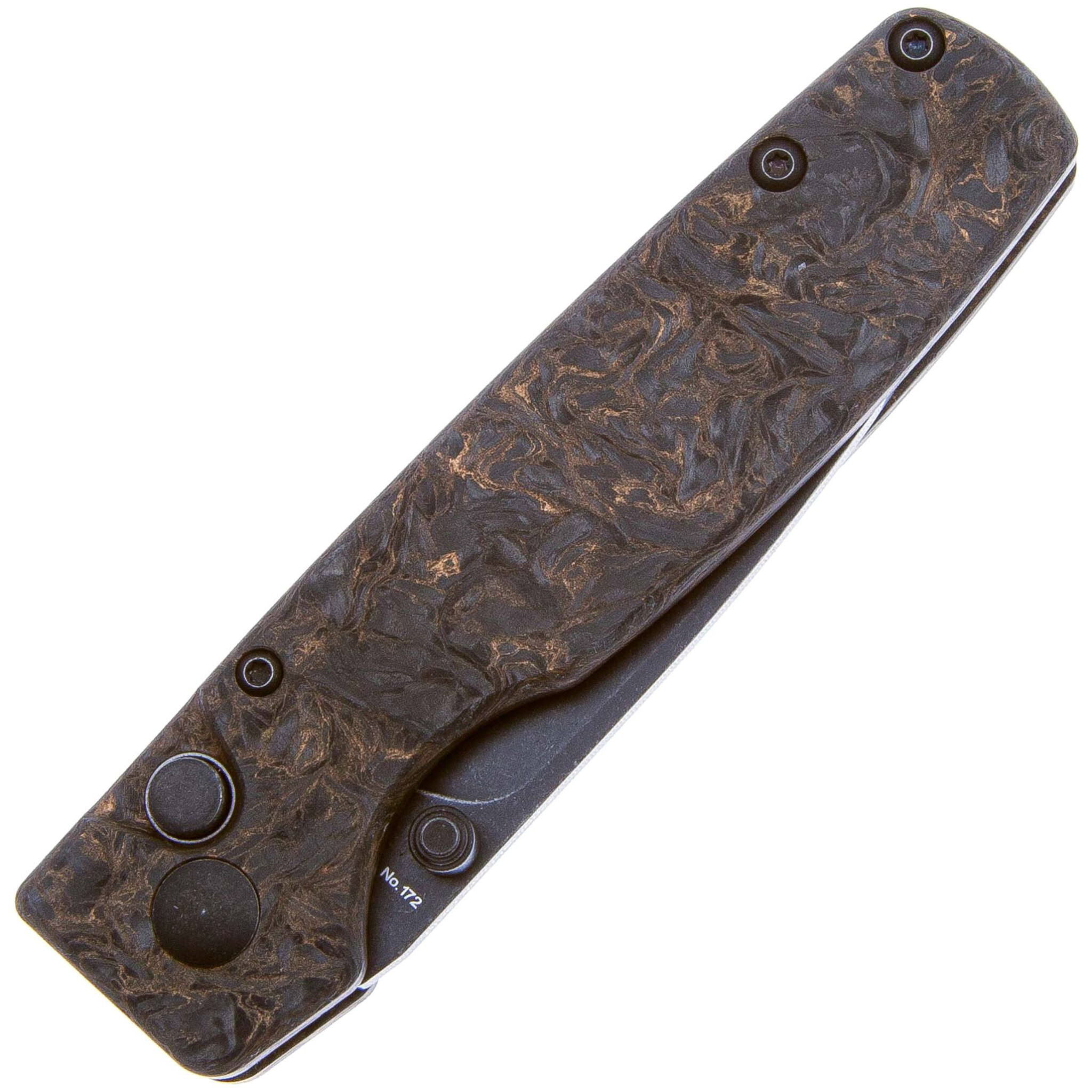 Складной нож Kizer Original blackwash, сталь CPM-20CV, рукоять карбон - фото 3