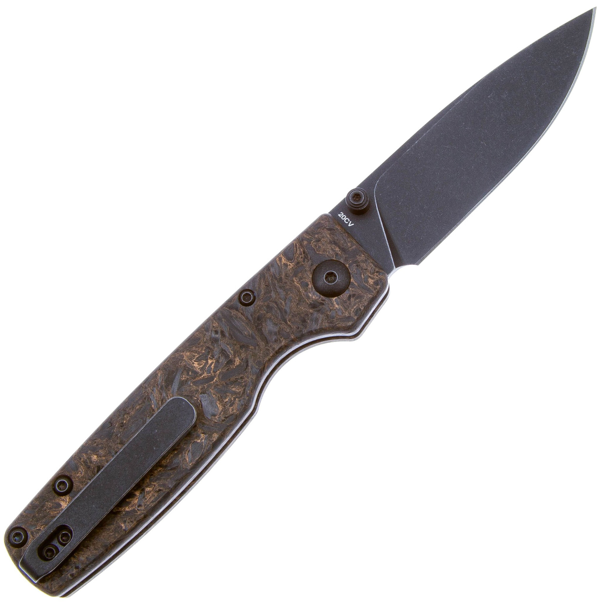 Складной нож Kizer Original blackwash, сталь CPM-20CV, рукоять карбон - фото 2