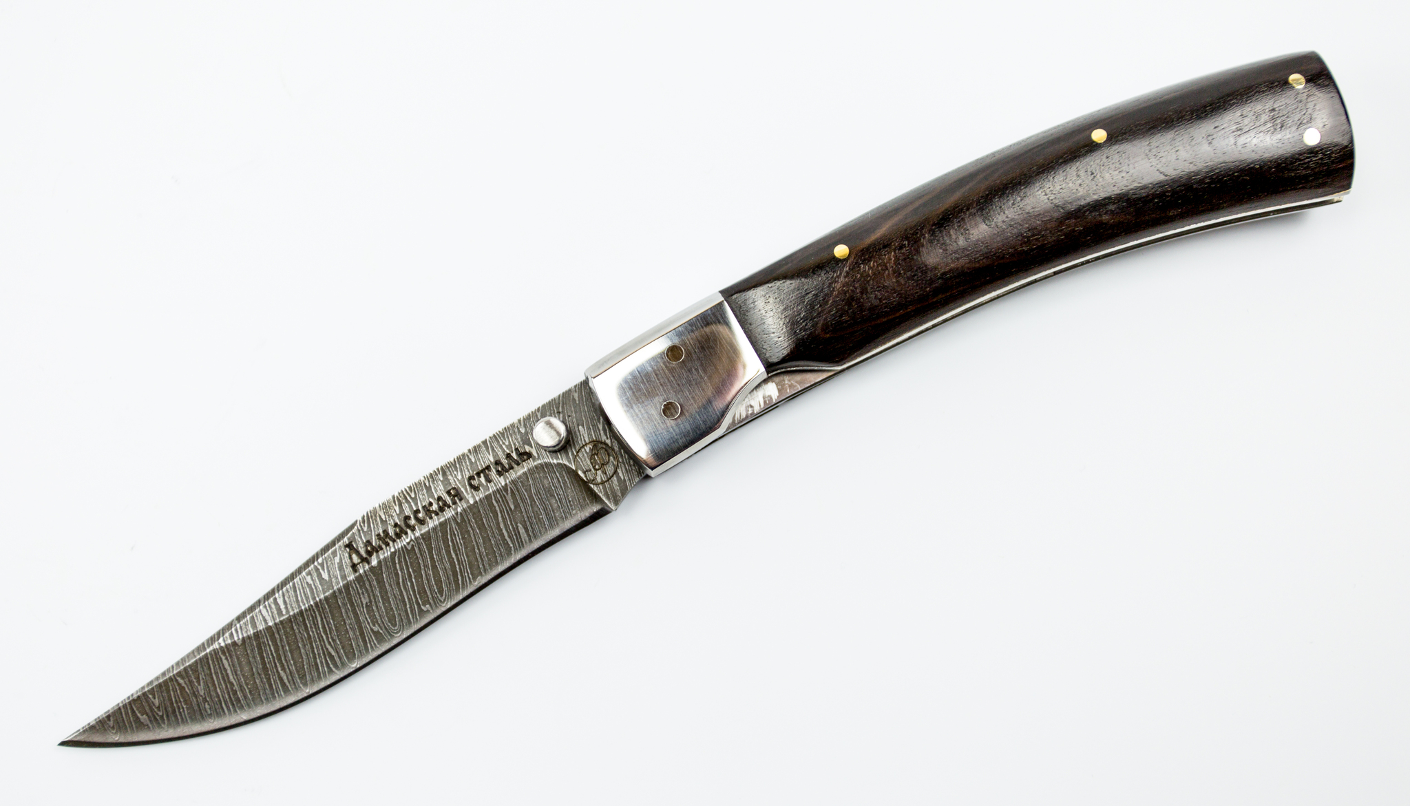 Складной нож Рысь-1, дамаск