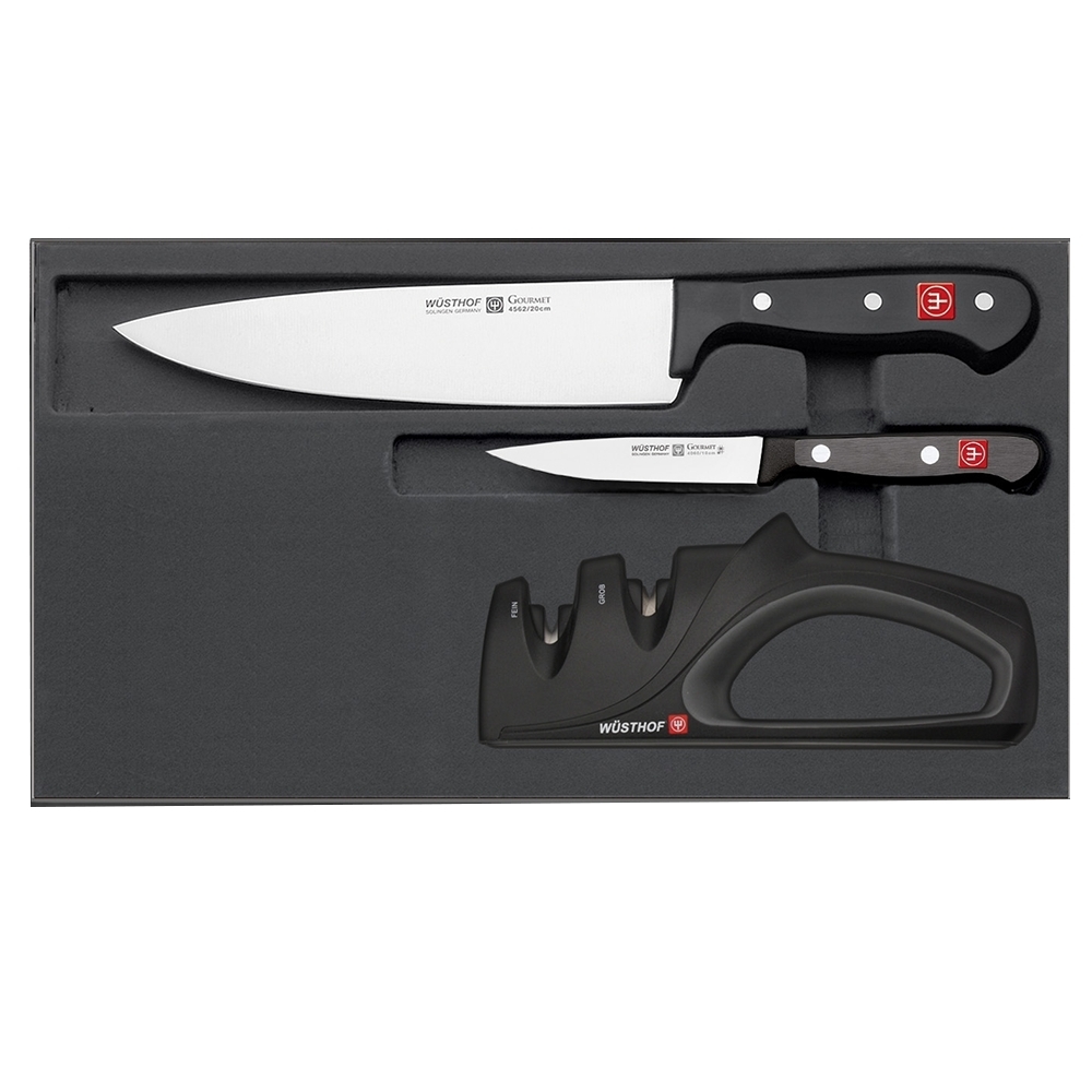Набор кухонных ножей 2 шт. с точилкой 9654-1, серия Gourmet