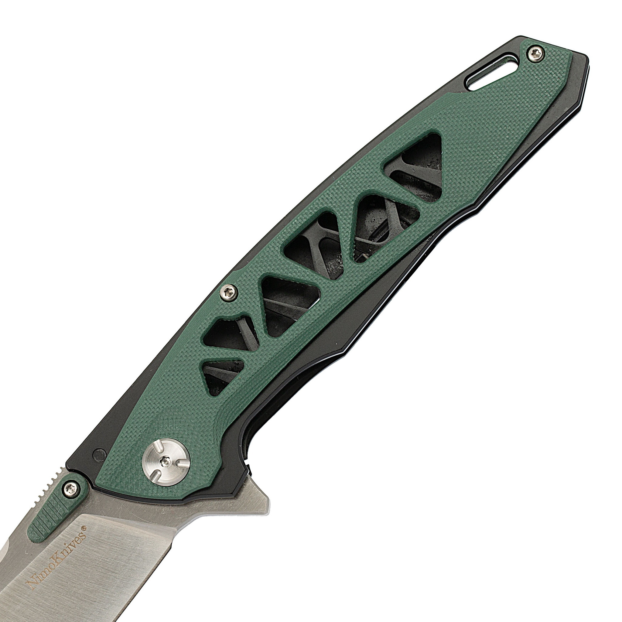 Складной нож Nimo Panther, сталь 440C, зеленый - фото 3