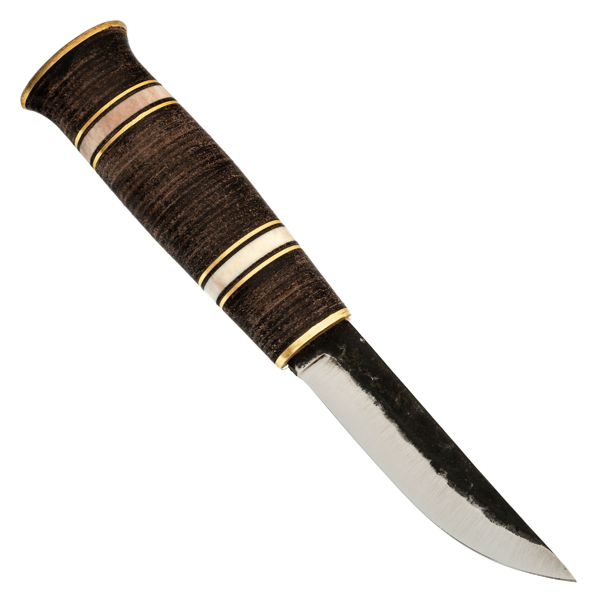 Нож Erpuu Puukko Leather 95, сталь 80CrV2, кожа/рог оленя - фото 3