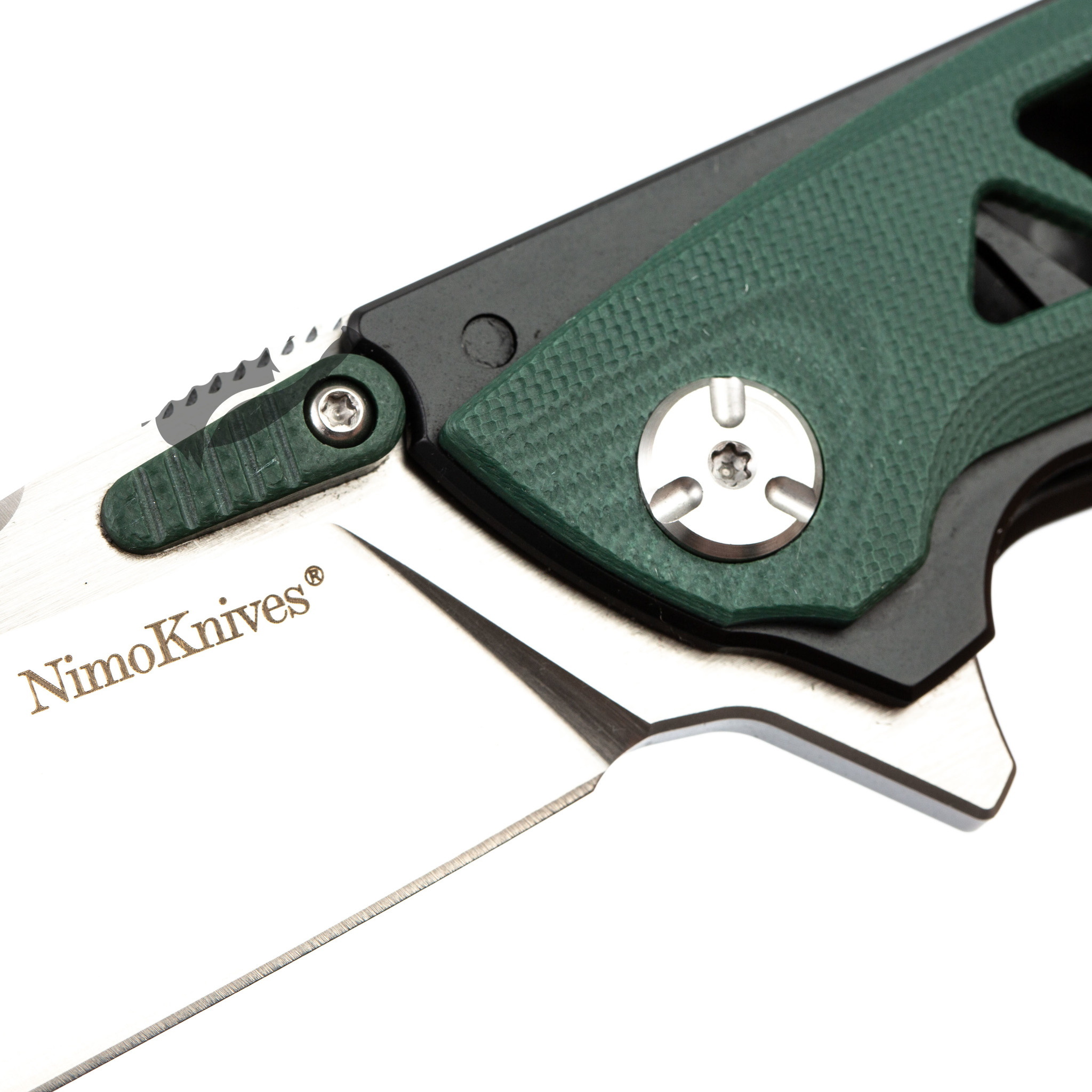Складной нож Nimo Panther, сталь 440C, зеленый - фото 9
