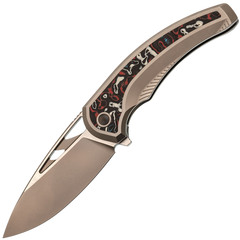 Фото Складной нож TUOTOWN Whale сталь M390, рукоять титан, Nebula карбон