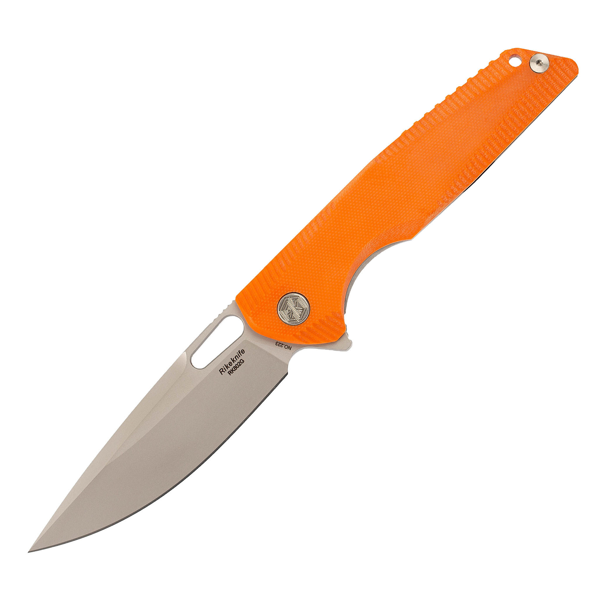 Складной нож Rikeknife RK802G Orange, сталь 154CM, титан/G10