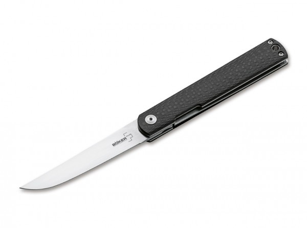 Нож складной Boker Nori CF, сталь VG-10, рукоять карбон нож складной magnum carbon boker 01ry703 сталь 440a edp plain рукоять карбон чёрный