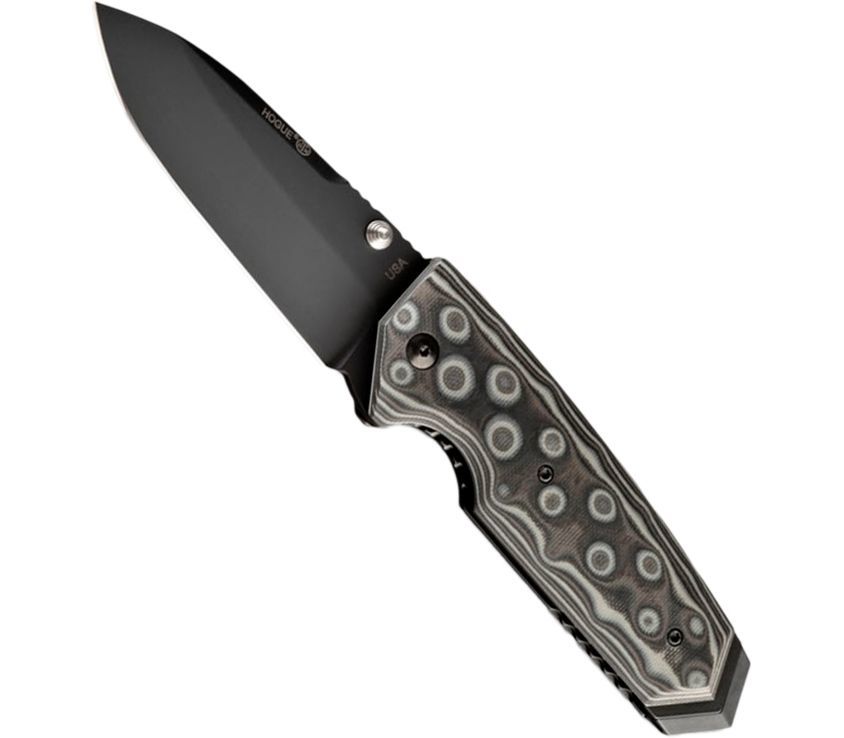 фото Складной нож hogue elishewitz ex-02 3.375", сталь 154cm ceracote™ firearm coating, рукоять стеклотекстолит g-mascus - black/gray/lava