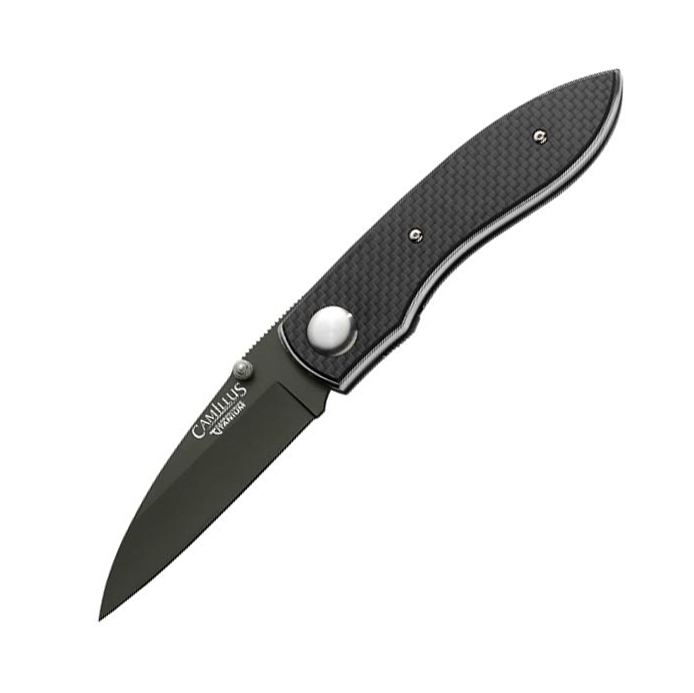 фото Нож складной camillus wharncliffe, сталь aus-8, рукоять 6061 t-6 aluminium, чёрный
