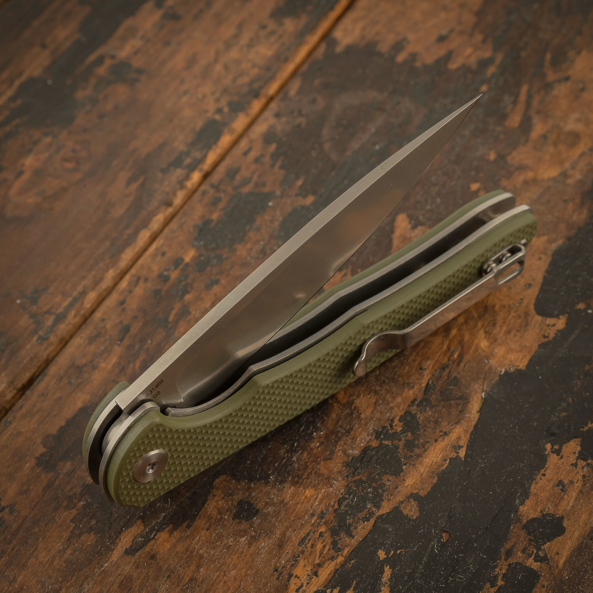Складной нож CJRB Briar, сталь D2, Green G10 от Ножиков