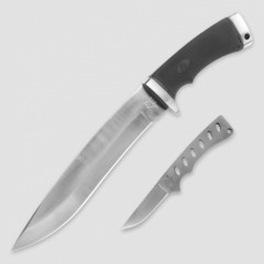 Фото Туристический охотничий нож с фиксированным клинком Katz Aristo-Kat + скинер Kitty Caper, сталь XT-80