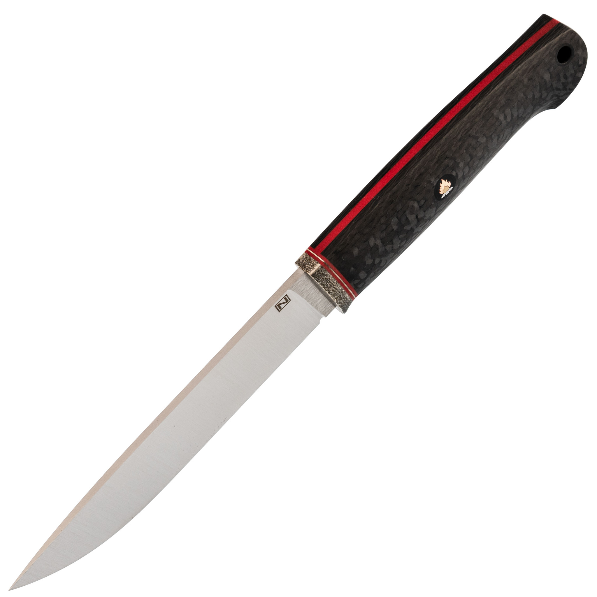 Нож Осенний, сталь M390, рукоять карбон, красный - фото 2