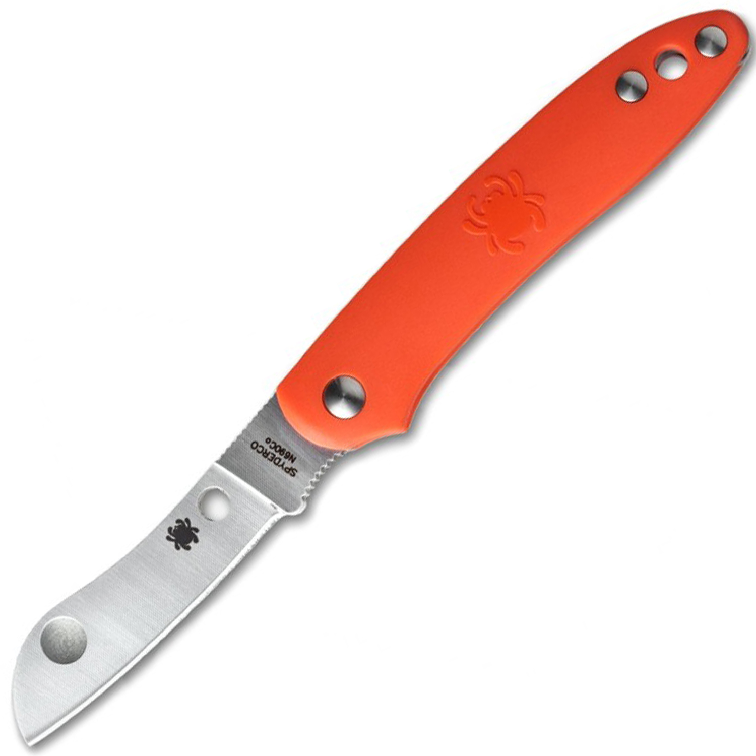 Нож складной Roadie™ Spyderco 189POR TSA Knife (Transportation Security Administration), сталь N690Co Satin Plain, рукоять термопластик FRN, оранжевый