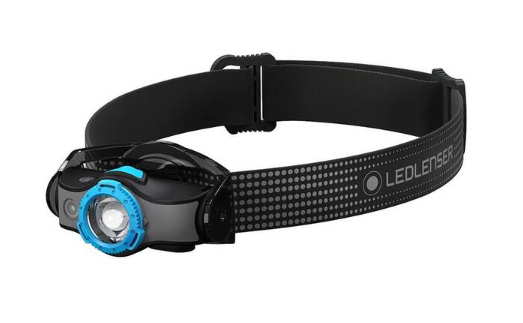 Фонарь светодиодный налобный LED Lenser MH5, черно-голубой, 400 лм, аккумулятор