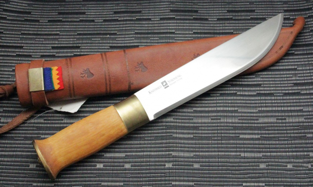 Нож туристический Brusletto Strmeng Samekniv KS8, сталь Carbon, рукоять карельская береза от Ножиков