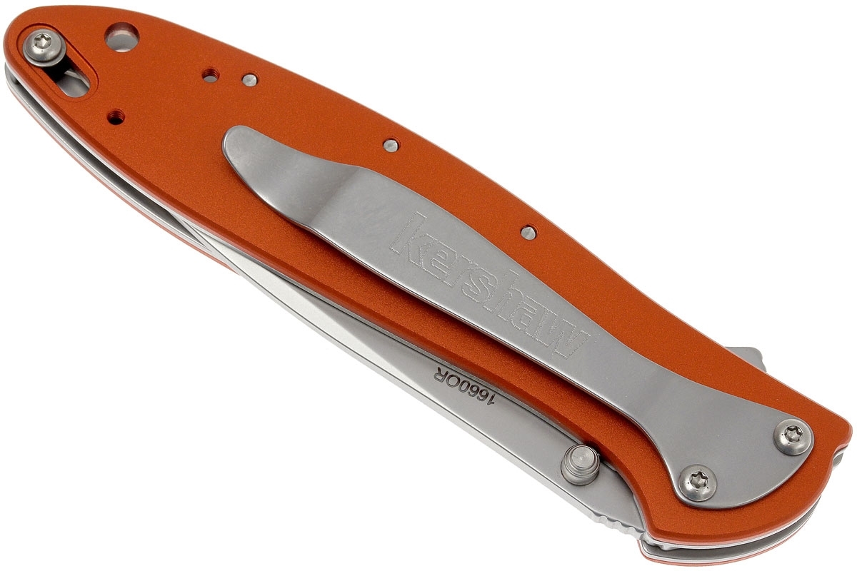Складной нож Leek - Kershaw 1660OR, сталь Sandvik™ 14C28N, рукоять анодированный алюминий оранжевого цвета - фото 6