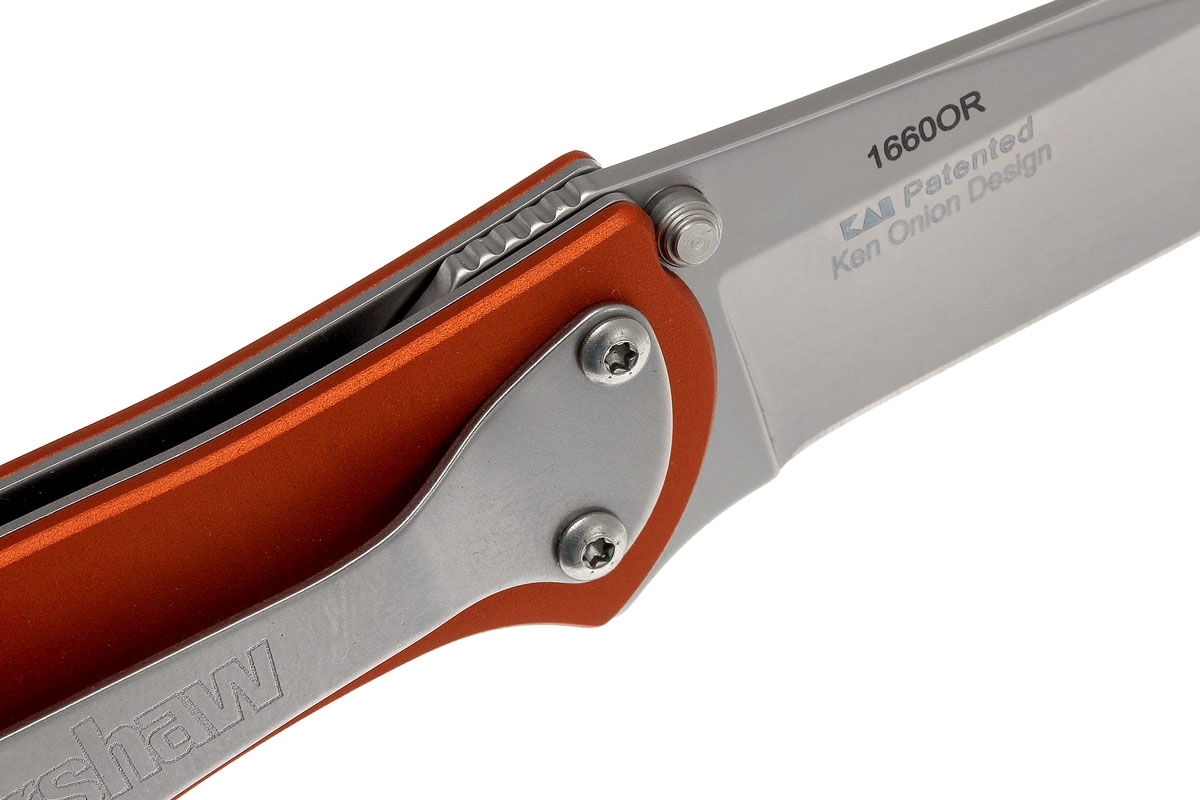 Складной нож Leek - Kershaw 1660OR, сталь Sandvik™ 14C28N, рукоять анодированный алюминий оранжевого цвета - фото 8