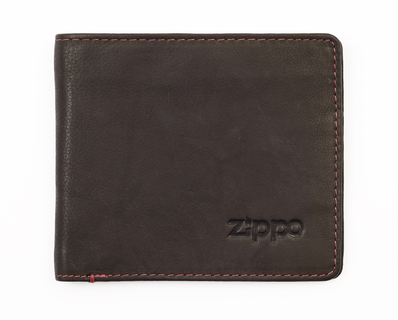 Портмоне ZIPPO, цвет "мокка", натуральная кожа, 11x1,5x10 см от Ножиков
