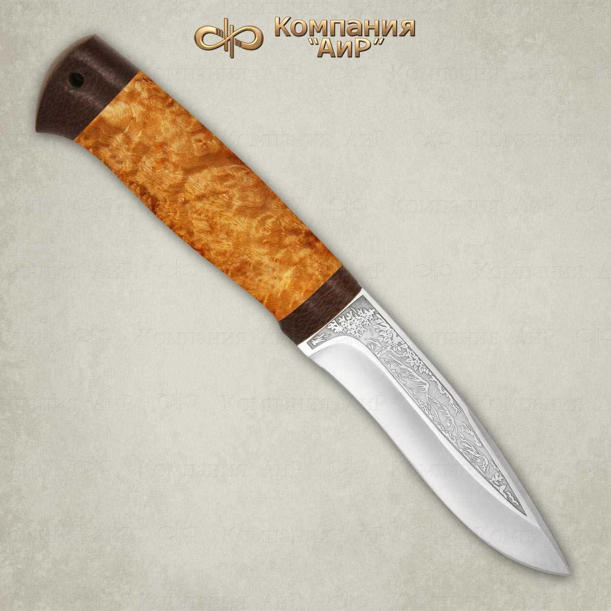 Нож Шаман-2, АиР, карельская береза, 95х18 нож осетр литой булат баранова карельская береза