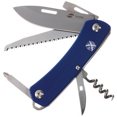 Фото Нож перочинный Stinger 103 мм, 10 функций, синий, в блистере