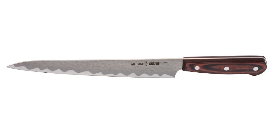 Нож кухонный Samura KAIJU Янагиба - SKJ-0045, сталь AUS-8, рукоять дерево, 240 мм от Ножиков