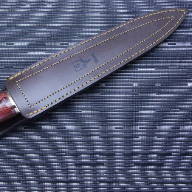 фото Нож с фиксированным клинком muela bear, сталь x50crmov15, рукоять pakka wood, коричневый
