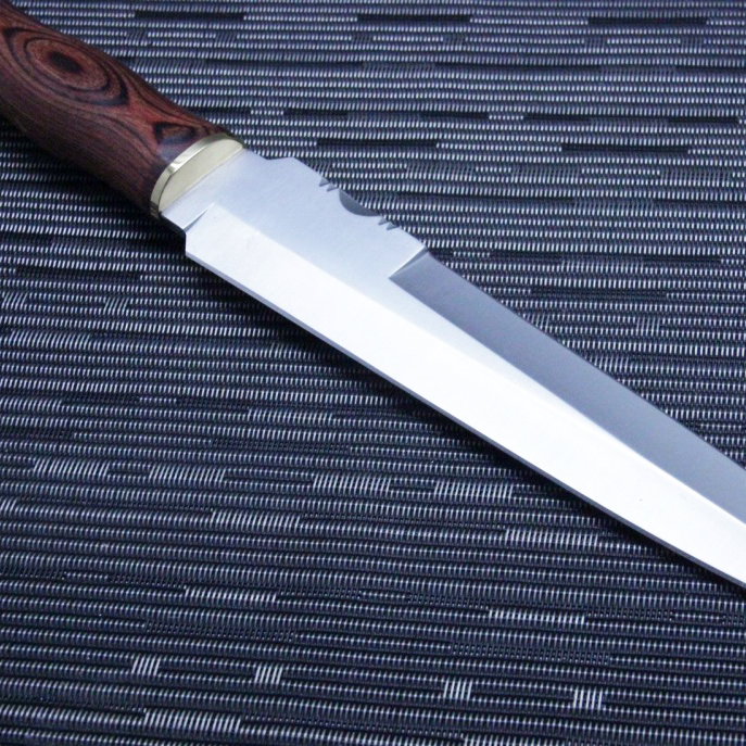 фото Нож с фиксированным клинком muela bear, сталь x50crmov15, рукоять pakka wood, коричневый