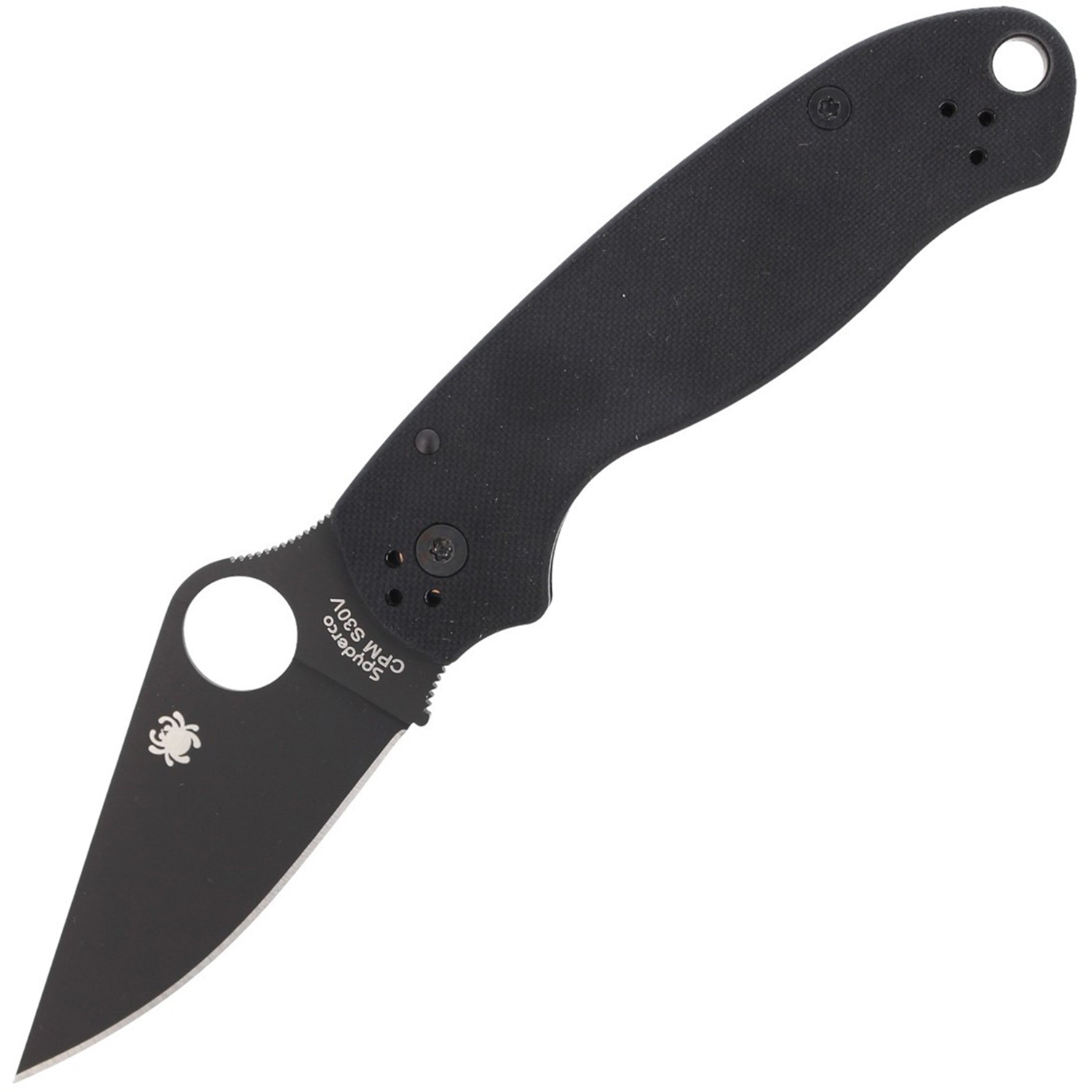 фото Нож складной para 3 - spyderco 223gpbk, сталь cpm® s30v™ black dlc coated plain, рукоять стеклотекстолит g10, чёрный