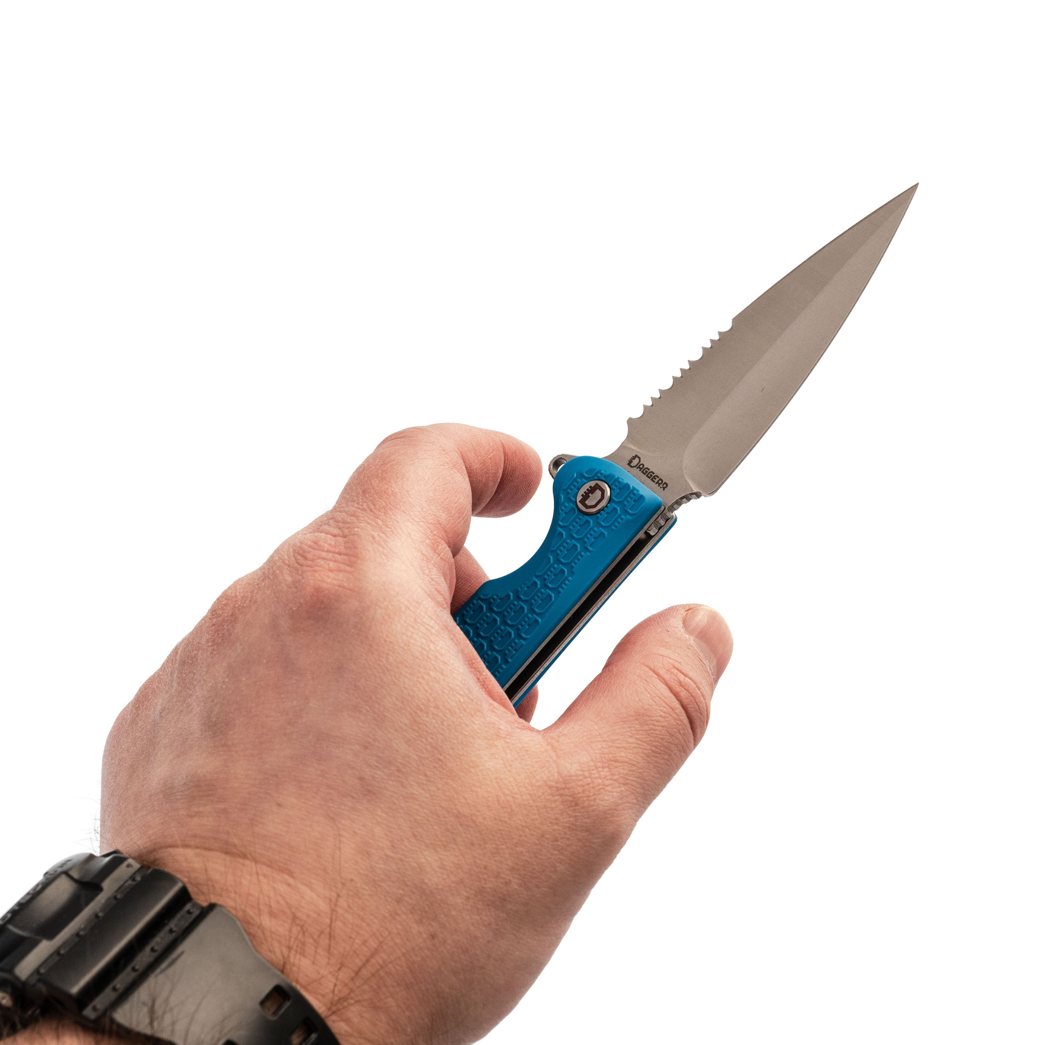 Складной нож Daggerr Urban 2 Blue SW Serrated, сталь 8Cr14MoV, рукоять FRN - фото 8
