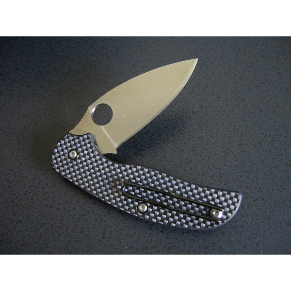 Нож складной Sage 1 - Spyderco 123CFP, сталь Crucible CPM® S30V™ Satin Plain, рукоять карбон/G10, чёрный - фото 5