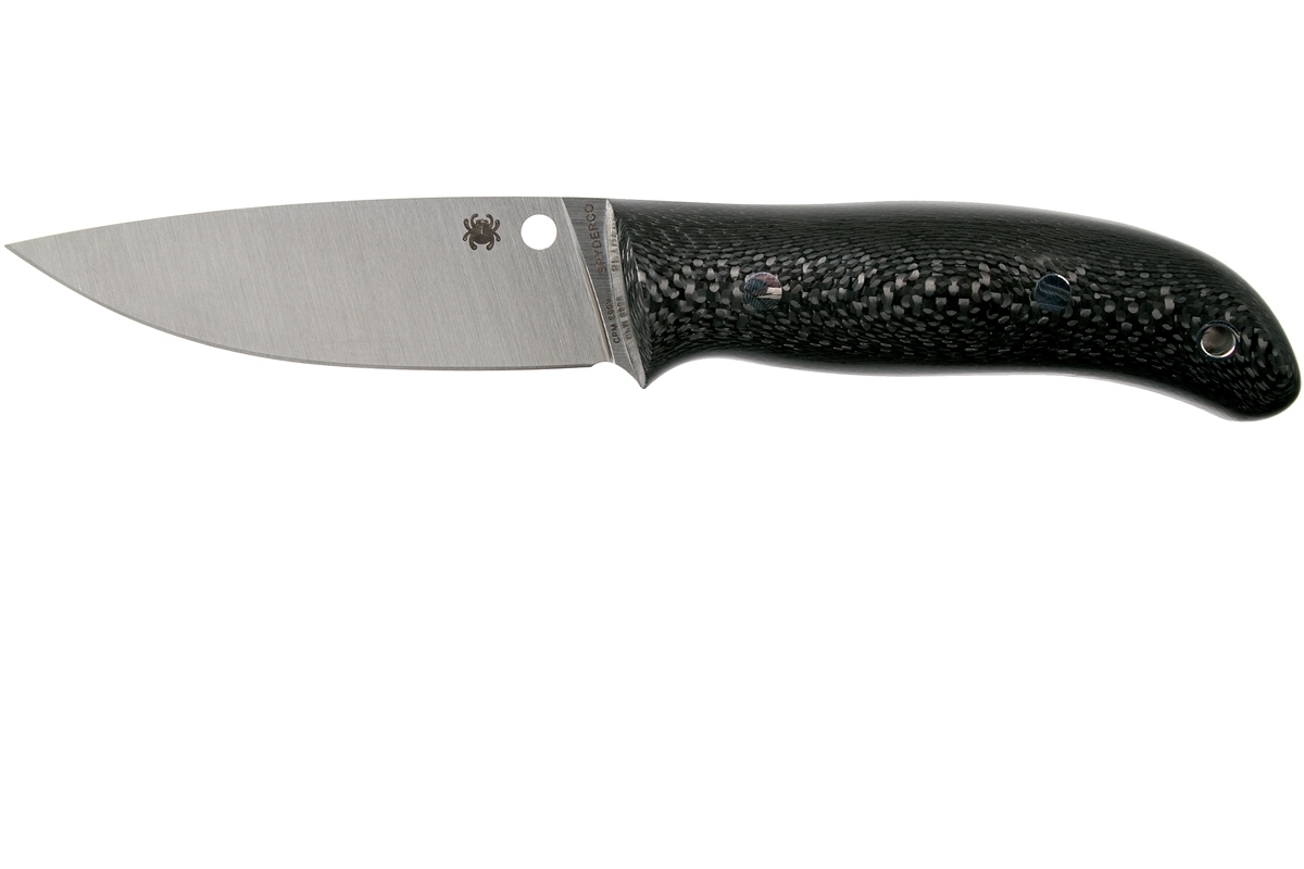 Нож с фиксированным клинком Proficient Spyderco FB36CFP, сталь Crucible CPM® S90V™ (420V) Satin Plain, рукоять карбон, чёрный - фото 7